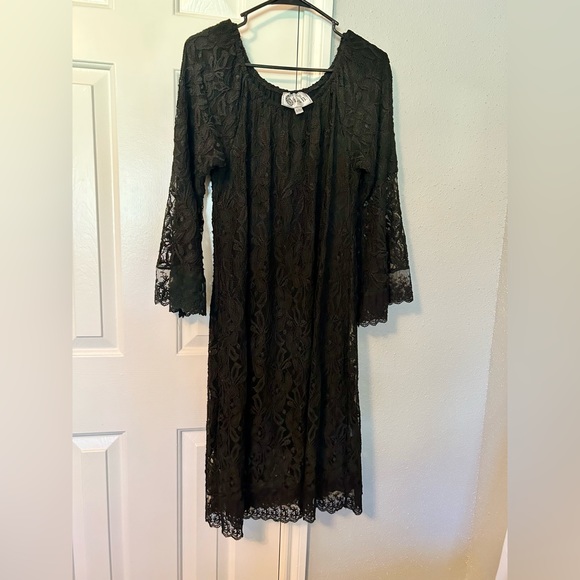 L&B Dresses & Skirts - L&B Black Lace Western Style Dress Size S/M